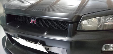 URAS Nissan Skyline R34 (ER34) Super Wide Long Nose Bonnet Lip