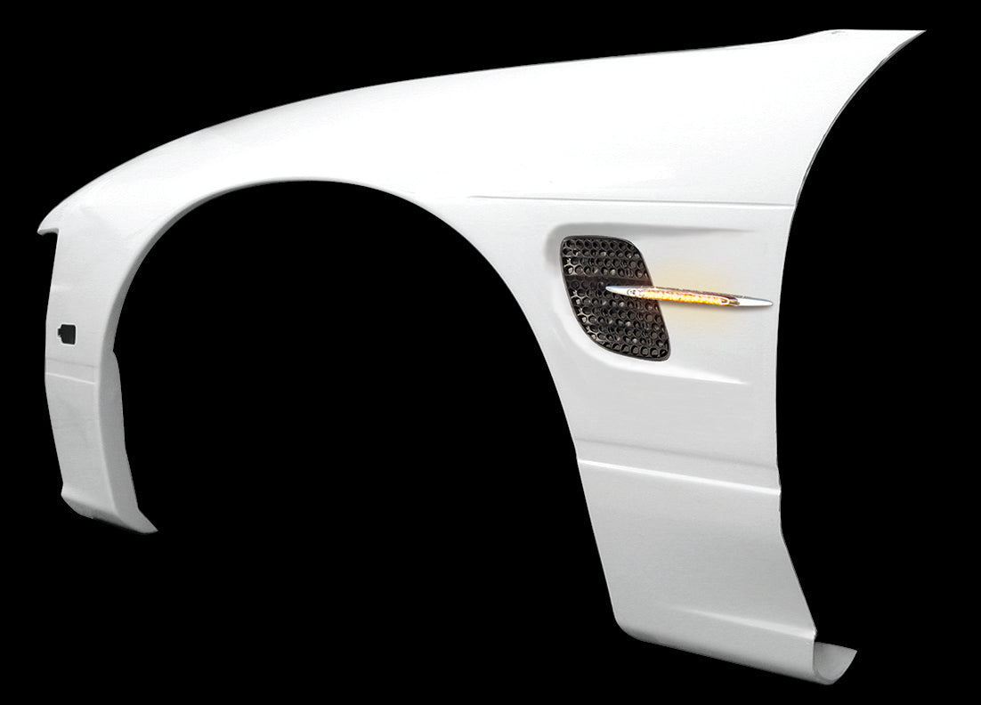 Wise Square Nissan 180SX (RPS13) DMD Front Fenders (Pair, with Fin Marker Ducts)