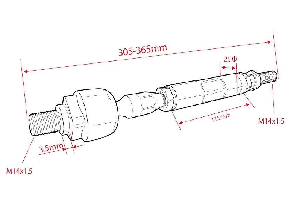D-Max Toyota Mark 2 / Chaser / Cresta (JZX90 / JZX100) D1 Spec Reinforced Tie Rods Type R