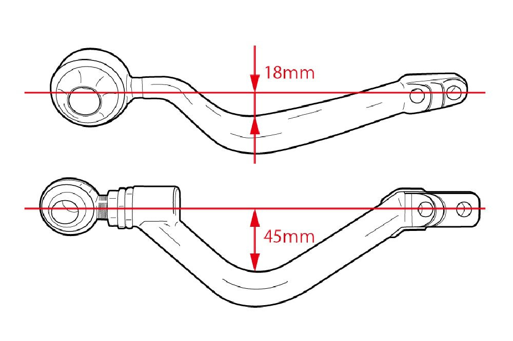 D-Max Toyota Mark 2 / Chaser / Cresta (JZX90 / JZX100 / JZX110) and Altezza D1 Spec Front Pillow Ball Tension Rods
