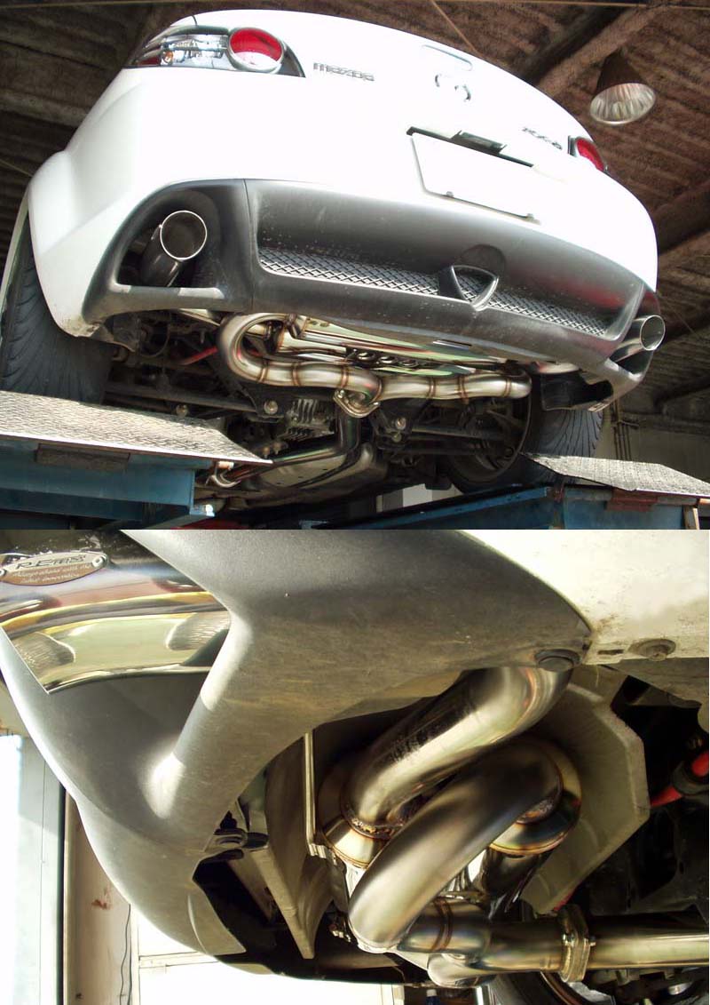 RE Amemiya RX-8 Super Dolphin Tail Muffler before