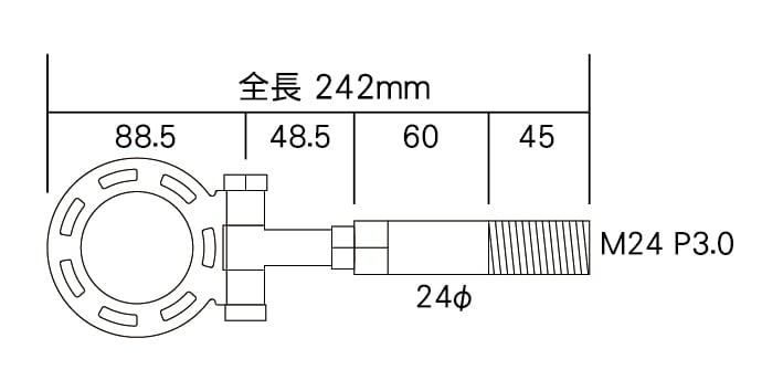 GP SPORTS Mitsubishi Lancer Evolution X (CZ4A) G-SONIC Tow Hook TYPE-2 (GH2-02)