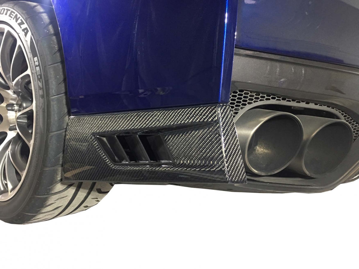 Abflug Nissan GT-R (R35) Rear Mud Guard Finishers (Carbon)