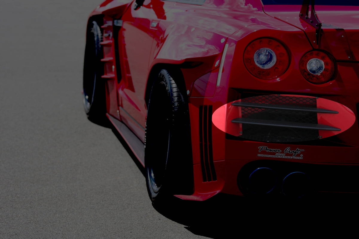 Abflug Nissan GT-R (R35) Rear Bumper Fin Set (Left and Right, 4 Pieces, Carbon)