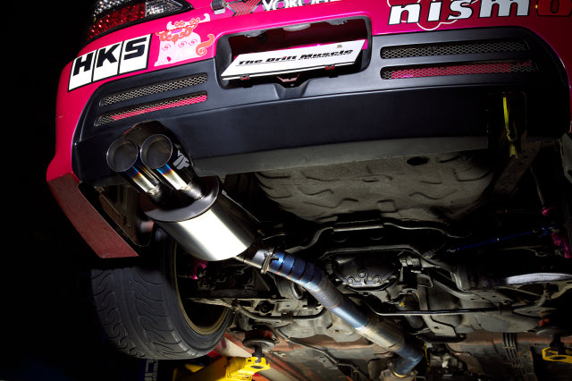 Yashio Factory Nissan Silvia S14 / S15 Super Silent Titanium Muffler (Twin Tail)
