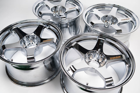 URAS NS-01 17" 9.5J +15 (5x114.3) *Triple Chrome Plated*
