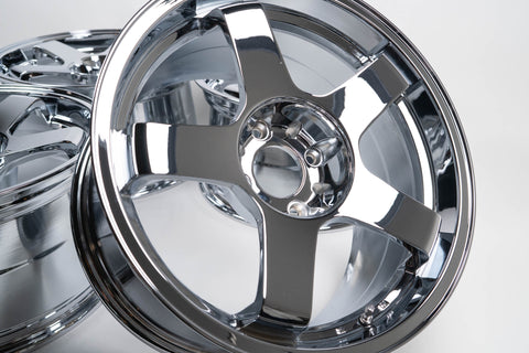 M2 Hanbai DT05R 17" 9.5J +30 (4x114.3) *Triple Chrome Plated*