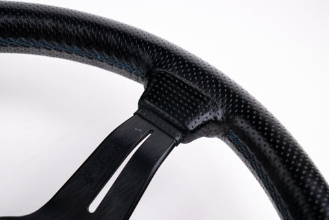 330mm Nardi Classic Deep Corn (Blue Stitching)
