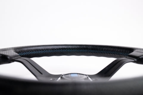 330mm Nardi Classic Deep Corn (Blue Stitching)