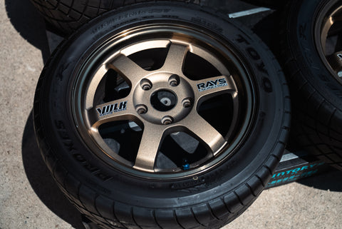Rays Engineering Volk TE37 15" 6.5J +45 (5x114.3) *Tires Included*