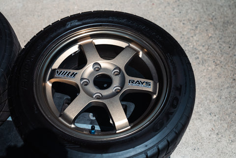Rays Engineering Volk TE37 15" 6.5J +45 (5x114.3) *Tires Included*