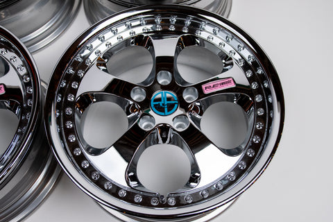 RE雨宮 AW-7 by Desmond 17" 9J +35, 8J +35 (5x114.3) *Triple Chrome*