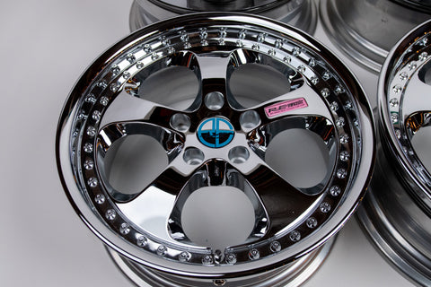 RE雨宮 AW-7 by Desmond 17" 9J +35, 8J +35 (5x114.3) *Triple Chrome*
