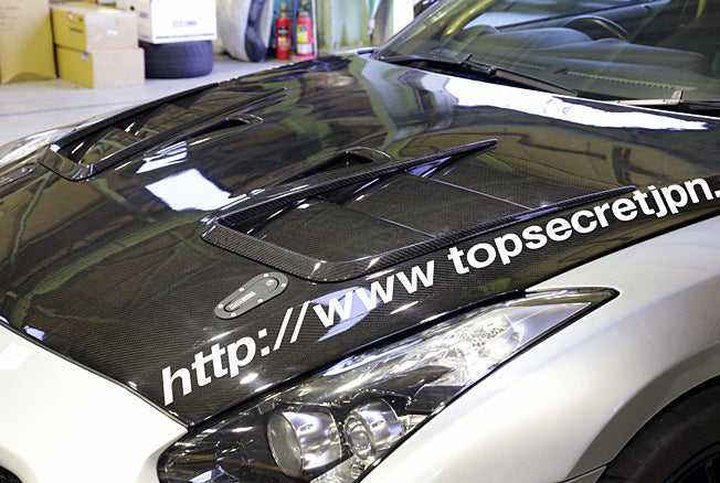 Top Secret R35 Bonnet Duct Fins
