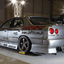 URAS Nissan Skyline R34 (ER34) Haridashi Front Bumper Canards