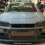 URAS Nissan Skyline R34 (ER34) Super Wide Long Nose Bonnet Lip