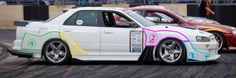 URAS Nissan Skyline R34 (ER34) Type GT 12-Piece Fender Kit (2 Door)