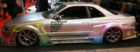 URAS Nissan Skyline R34 (ER34) Type GT Front Bumper