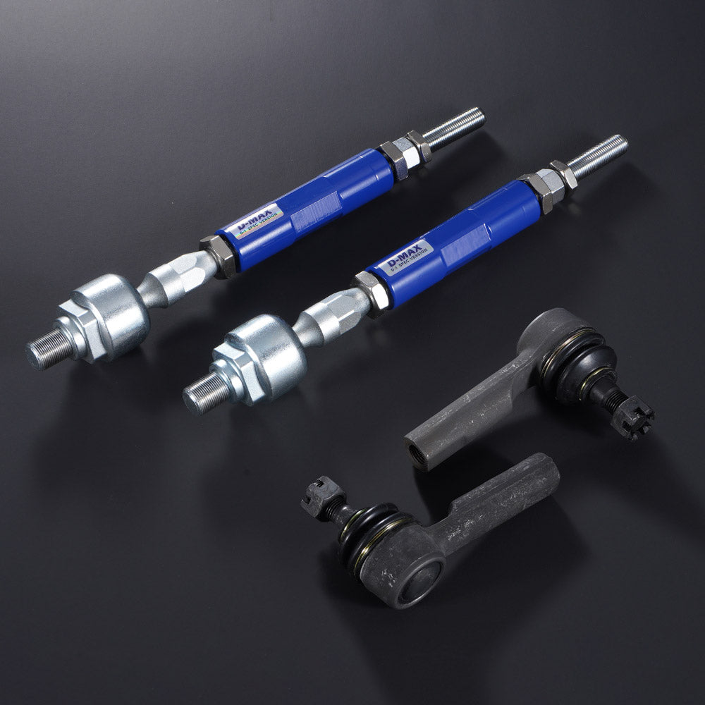 D-Max Nissan SR20DET (S13 / S14 / S15 / 180SX) D1 Spec Reinforced Tie Rods Type R with Ball Joint Tie Rod Ends (30mm Extended)