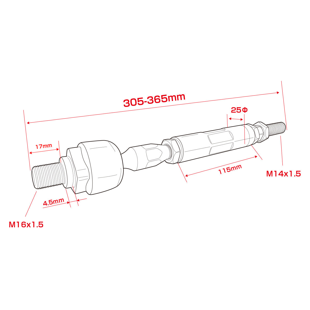 D-Max Toyota 86 / GR86 / Subaru BRZ D1 Spec Reinforced Tie Rods Type R