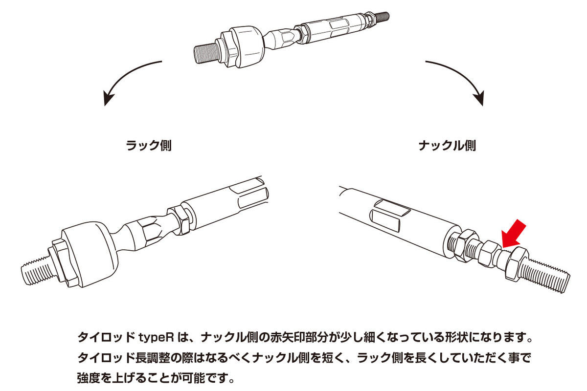 D-Max Toyota Mark 2 / Chaser / Cresta (JZX90 / JZX100) D1 Spec Reinforced Tie Rods Type R
