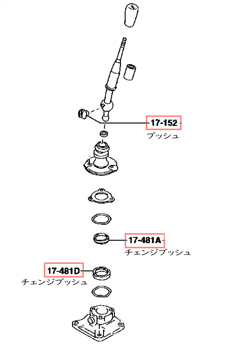 R Magic Mazda RX-7 (FD3S) Shifter Slop Repair Parts Set (ASet(Stock))