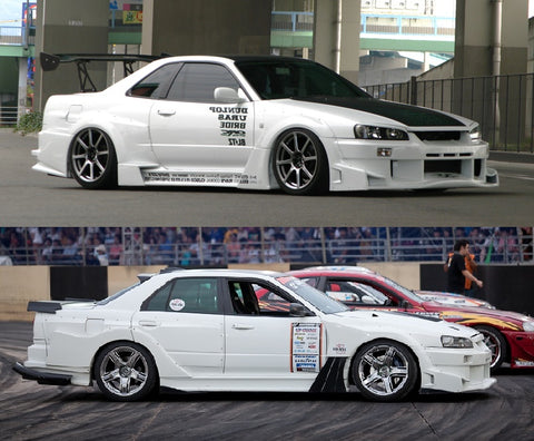 URAS Nissan Skyline R34 (ER34) Type GT 8-Piece Fender Kit (4 Door)