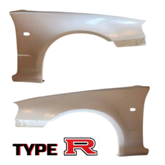URAS Nissan Skyline R34 (ER34) Type R Front and Rear Fender Set (4 Door)