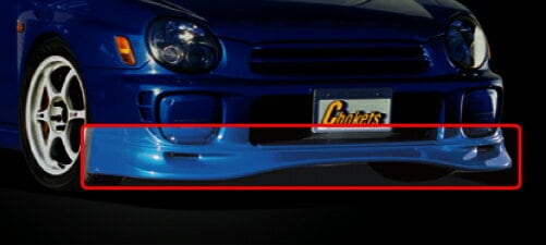 GP SPORTS Subaru Impreza WRX (GDB) Chokets Front Half Spoiler Spoiler Zenki