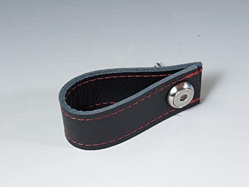 ZOOM ENGINEERING Mazda Roadster (NA6 / NA8) Eunos NA Roadster Door Pull Belt Type M2, Single Side (Leather Black Red Stitch)