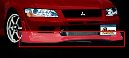 GP SPORTS Mitsubishi Lancer Evolution VII to IX (CT9A) Chokets Front Half Spoiler Spoiler Lancer Evolution VII