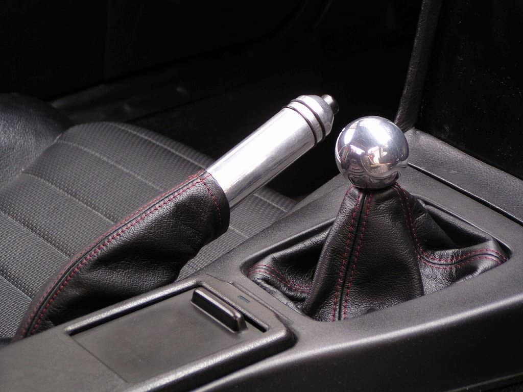 ZOOM ENGINEERING Mazda Roadster (NA6 / NA8) Eunos NA Roadster Manual Shift Boot (Leather Black Red Stitch)