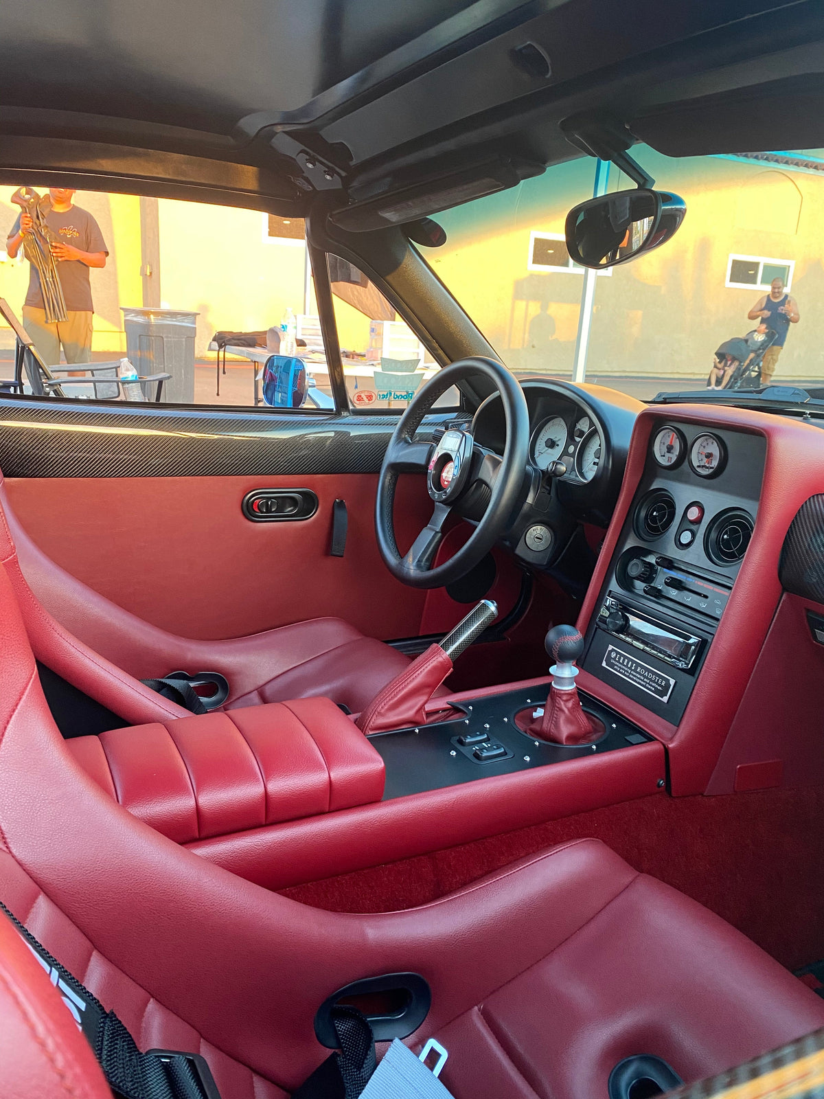 ZOOM ENGINEERING Mazda Roadster (NA6 / NA8) Eunos NA Roadster Center Console Gauge Panel (Matte Black Painted 52mm D)