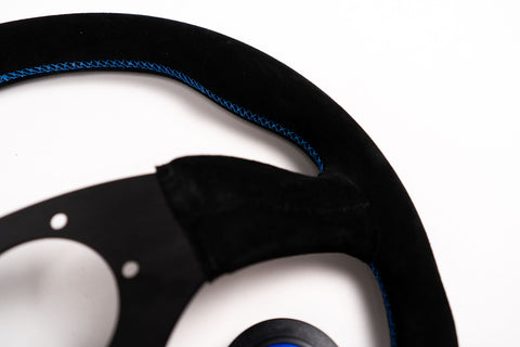 345mm SARD D-Shape Suede Steering Wheel