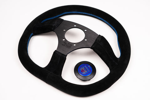 345mm SARD D-Shape Suede Steering Wheel