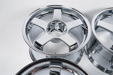 M2 Hanbai DT05R 17" 9.5J +30 (4x114.3) *Triple Chrome Plated*
