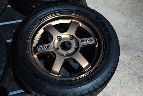 Rays Engineering Volk TE37 15" 6.5J +45 (5x114.3) *Tires Included*