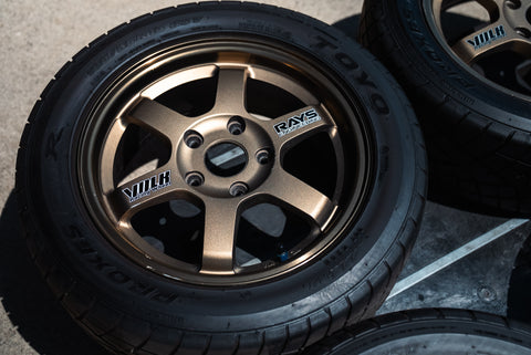 Rays Engineering Volk TE37 15" 6.5J +45 (5x114.3) *Tires Included*