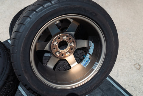 Rays Engineering Volk TE37 15" 6.5J +45 (5x114.3) *Tires Included*