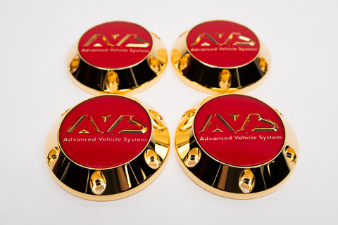 Yokohama AVS Model 6 Reproduction Center Caps *24k Gold Plated*