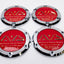 Yokohama AVS Model 5 Reproduction Center Caps *Chrome / Red / Gold*