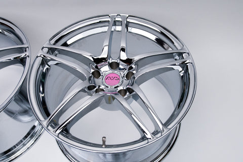 Yokohama AVS Model 5 18" 10J +19, 9J +20 (5x114.3) *Triple Chrome Plated*