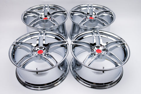 Yokohama AVS Model 5 18" 10J +19, 9J +20 (5x114.3) *Triple Chrome Plated*