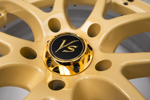 WORK VS-SS Reproduction Center Caps * Gold / Black *