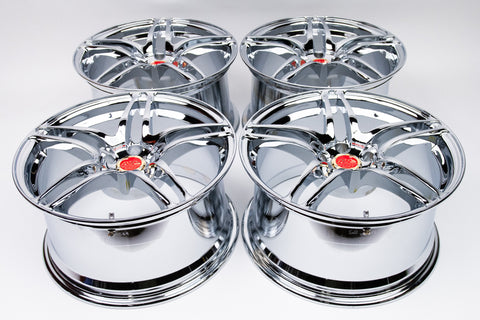 Yokohama AVS Model 5 17" 9J +22, 9J +35 (5x114.3) *Triple Chrome Plated*