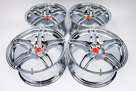 Yokohama AVS Model 5 17" 9J +22, 9J +35 (5x114.3) *Triple Chrome Plated*