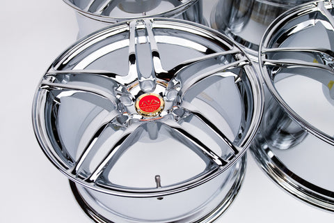 Yokohama AVS Model 5 17" 9J +22, 9J +35 (5x114.3) *Triple Chrome Plated*