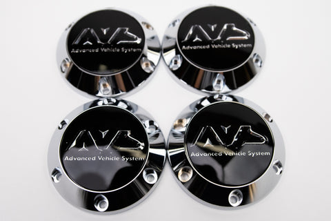 Yokohama AVS Model 6 Reproduction Center Caps *Chrome Plated*