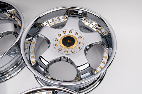 Garson Ryugi 17" 8J +32 (4x100 & 5x100) *Triple Chrome Plated*