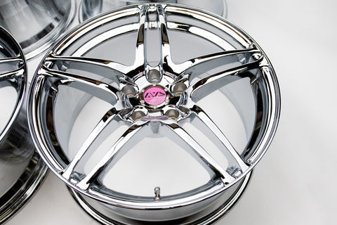 AVS Model 5 18" 9J +35, 8J +30 (5x114.3) *Triple Chrome Plated*